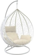 Rattan Swing Egg Chair, Outdoor Hanging Chair for Garden Indoor Patio Furniture