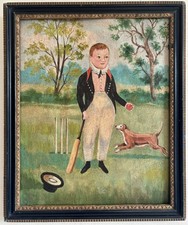 Antique Naive Primitive Boy