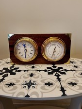 GB Barometer and Clock Wood