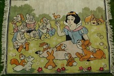 Vintage 1960s Promotional Disney Snow White 'Play Pen wool rug