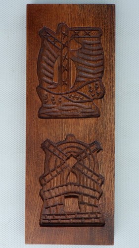Vintage wooden biscuit mould - vintage,