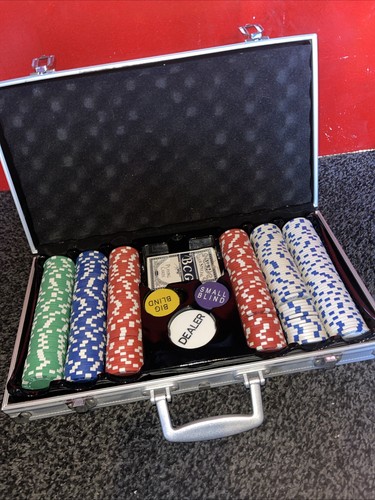 Poker set metal chips cards - set, chips,