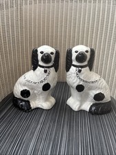 Pair of White & Black Ceramic
