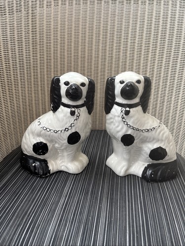 Pair white black ceramic - white, &