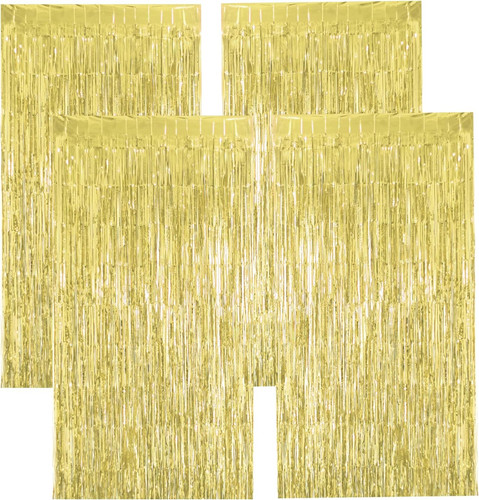 Pack light gold foil fringe - 4,