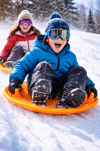 Snow disc sledge 63cm - snow,