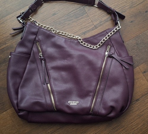Guess burgundy faux leather