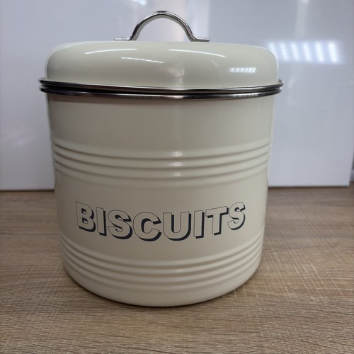 Cream biscuit barrel litre - cream,