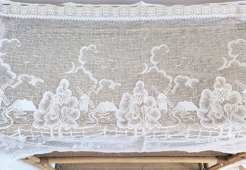 Vtg windmill pattern lace - pattern, net