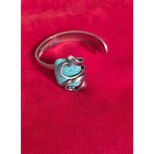 Vtg silver turquoise stone - vtg,