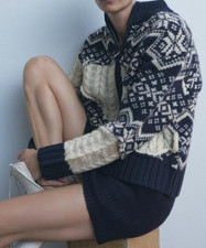 Zara JACQUARD CABLE-KNIT