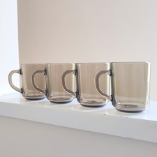 70's Vintage Set of 4 Smoked