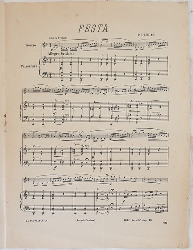 Festa blasi sheet music - p.,