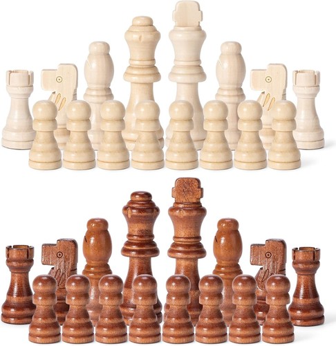 Wooden chess pieces only - wooden,