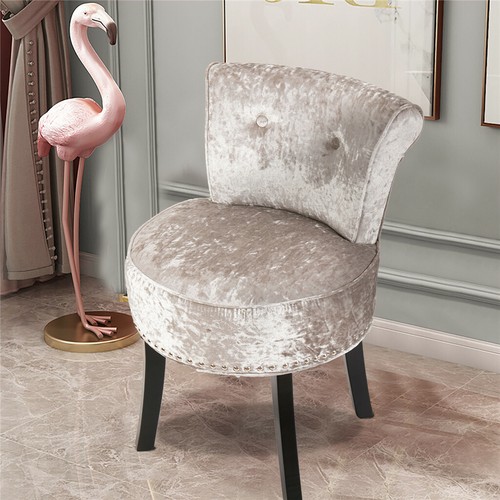 Crushed velvet vanity stool - velvet,