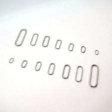 Metal Oval Loop Rings Wire Formed Buckles for Webbing Strap Tape Bag 10 - 50 mm