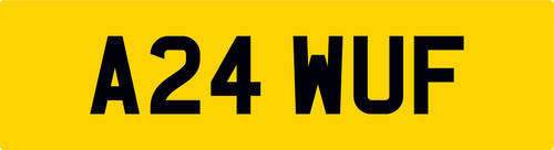 Woof dog van car reg - woof,