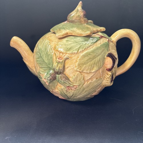 Vintage majolica style teapot - vintage,