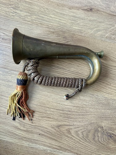 Vintage brass bugle army - bugle,