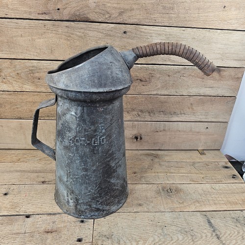 Vintage metal oil can - oil,