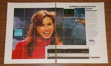 Rare Advertising Vintage GRUNDIG 2x4/1600 Video 2000 Video Recorder 1983