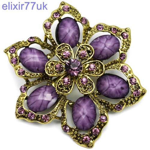 Gold vintage flower - 2.4",