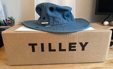New Denim Blue Tilley Heritage Sun Hat. 100% Cotton Canvas