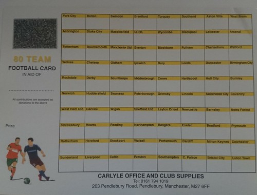 Colour football scratch cards - colour,