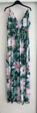 ZARA MULTICOLOUR LONG FLORAL PRINT WIDE-LEG JUMPSUIT WITH LINING SIZE M BNWT
