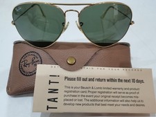 1990s VINTAGE B&L RAY-BAN USA AVIATOR GOLD 62[]14 L2846 G-15 & ORIGINAL TAN-CASE