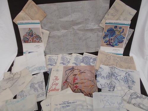 Vintage embroidery transfers - transfers,