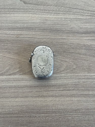 Silver vesta case - case, hallmarked.