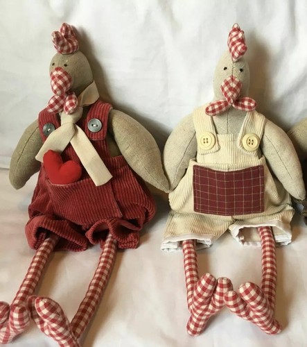 Tilda style roosters art - tilda,