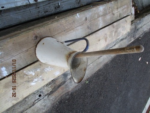 Large vintage white enamel - enamel, jug