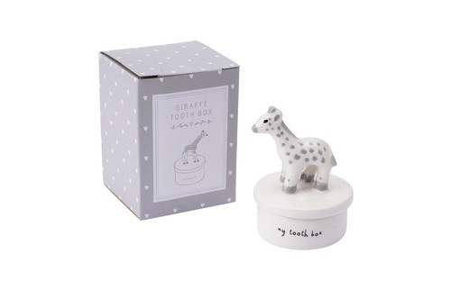 Ceramic giraffe tooth box - ceramic,