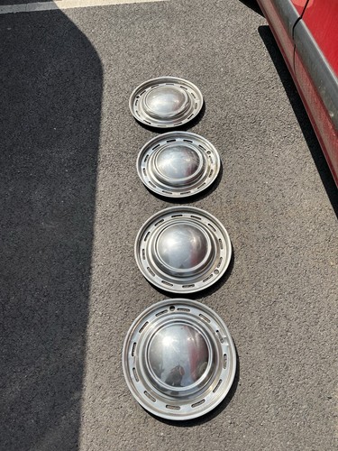 Vintage car chrome hub caps - vintage,