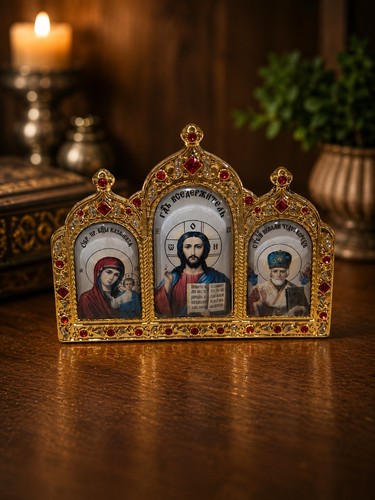 Luxury orthodox triptych icon - orthodox,
