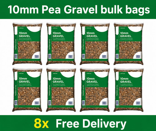 10mm pea shingle gravel 180kg - pea,