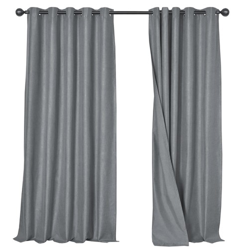 Linen blackout curtains eyelet - curtains,