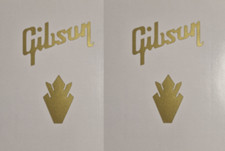 4 x Gibson Crown Guitar Headstock Decal Matt Gold or Matt Silver Vinyl Stickers