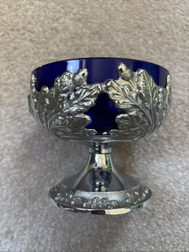 Vintage cobalt blue glass bowl