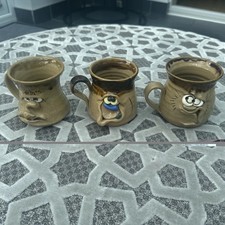 Pretty ugly pottery tea mugs - pottery,