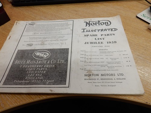 Norton illustrated spare - norton, parts