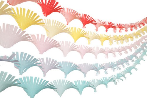 Crepe paper hand fringed - paper,