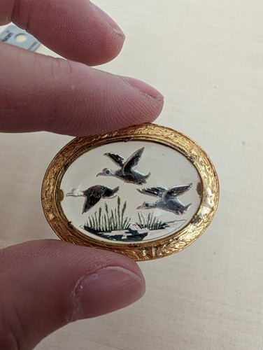 Vintage mizpah gold tone - vintage, birds
