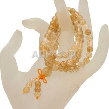 6mm Natural Buddhist 108 beads Prayer Healing Mala Stretchy Bracelet/ Necklace 