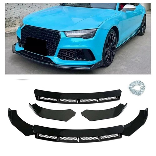 Glossy black front bumper lip - bumper,