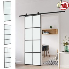 Sliding Barn Glass Door Set