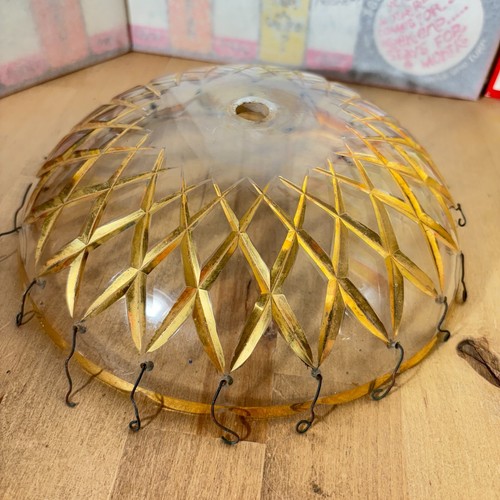 Antique cut glass gilt canopy - glass,