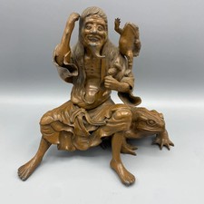 Okimono scultura in metallo dipinto periodo Edo Giappone fine XIX sec